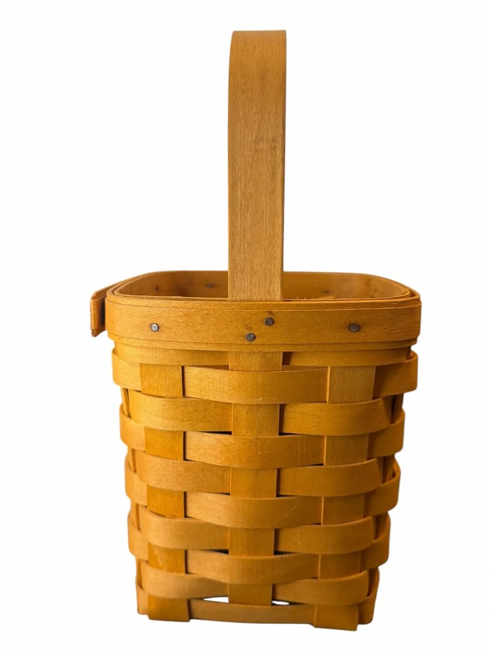 Longaberger Small Utensil Basket Caddy Wood Divider Handwoven USA
